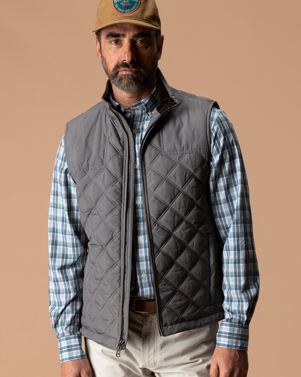 Fremont Sport Performance Quilted Vest - Fossil Gray