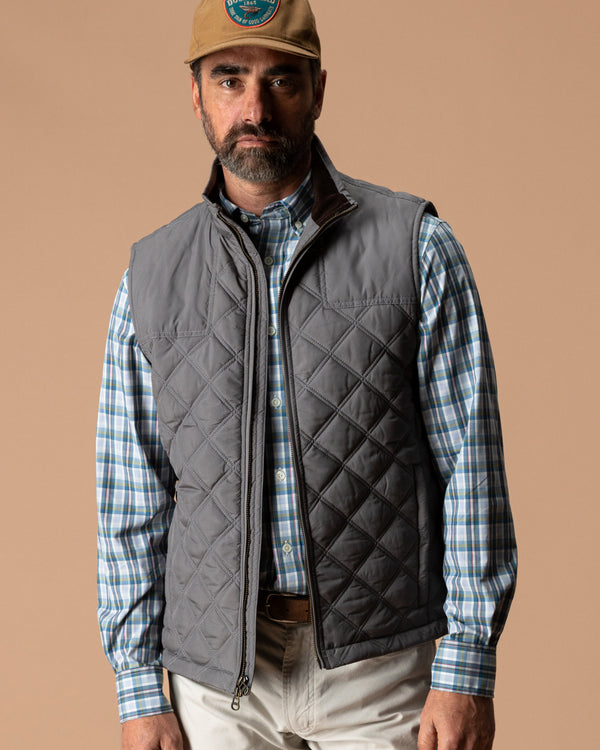 Fremont Sport Performance Quilted Vest - Fossil Gray