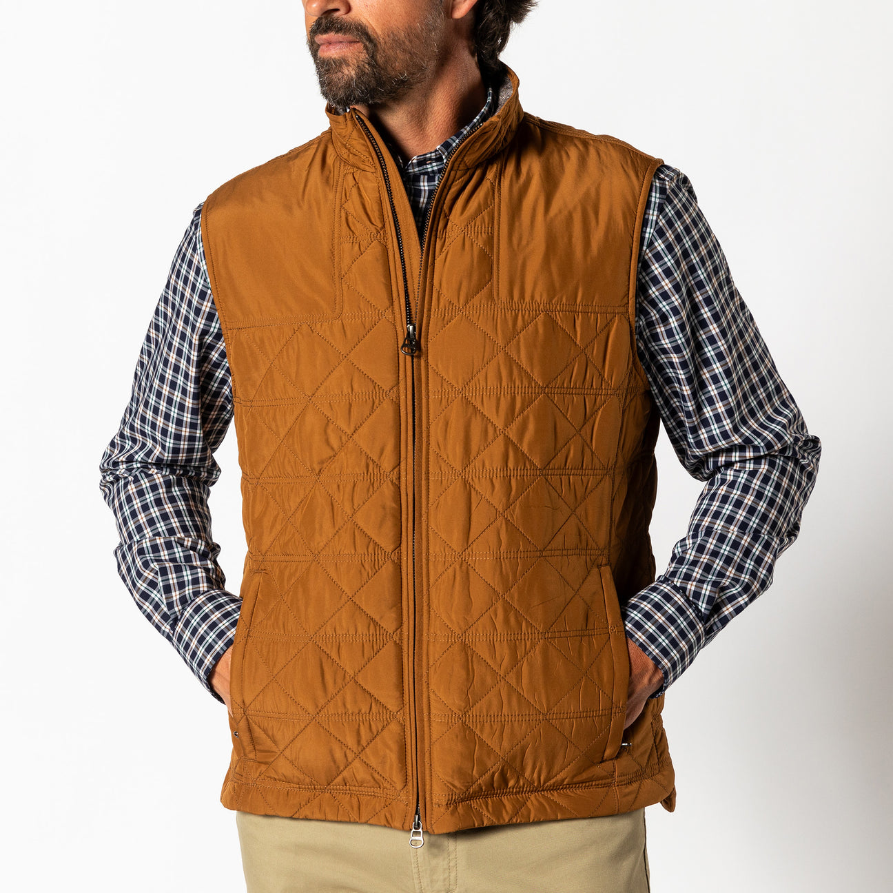 Fremont Sport Performance Quilted Vest - Dark Amber
