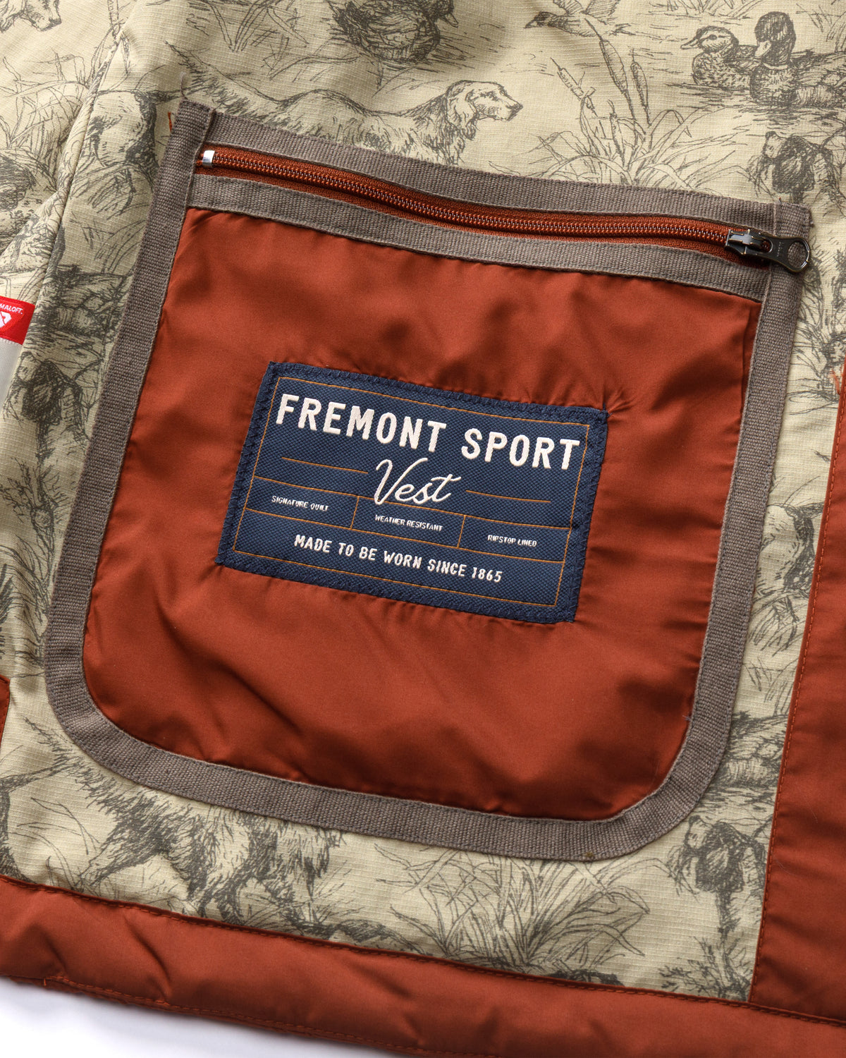 Fremont Sport Performance Quilted Vest - Brandy Brown