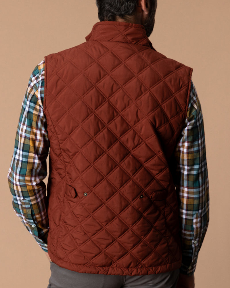 Fremont Sport Performance Quilted Vest - Brandy Brown