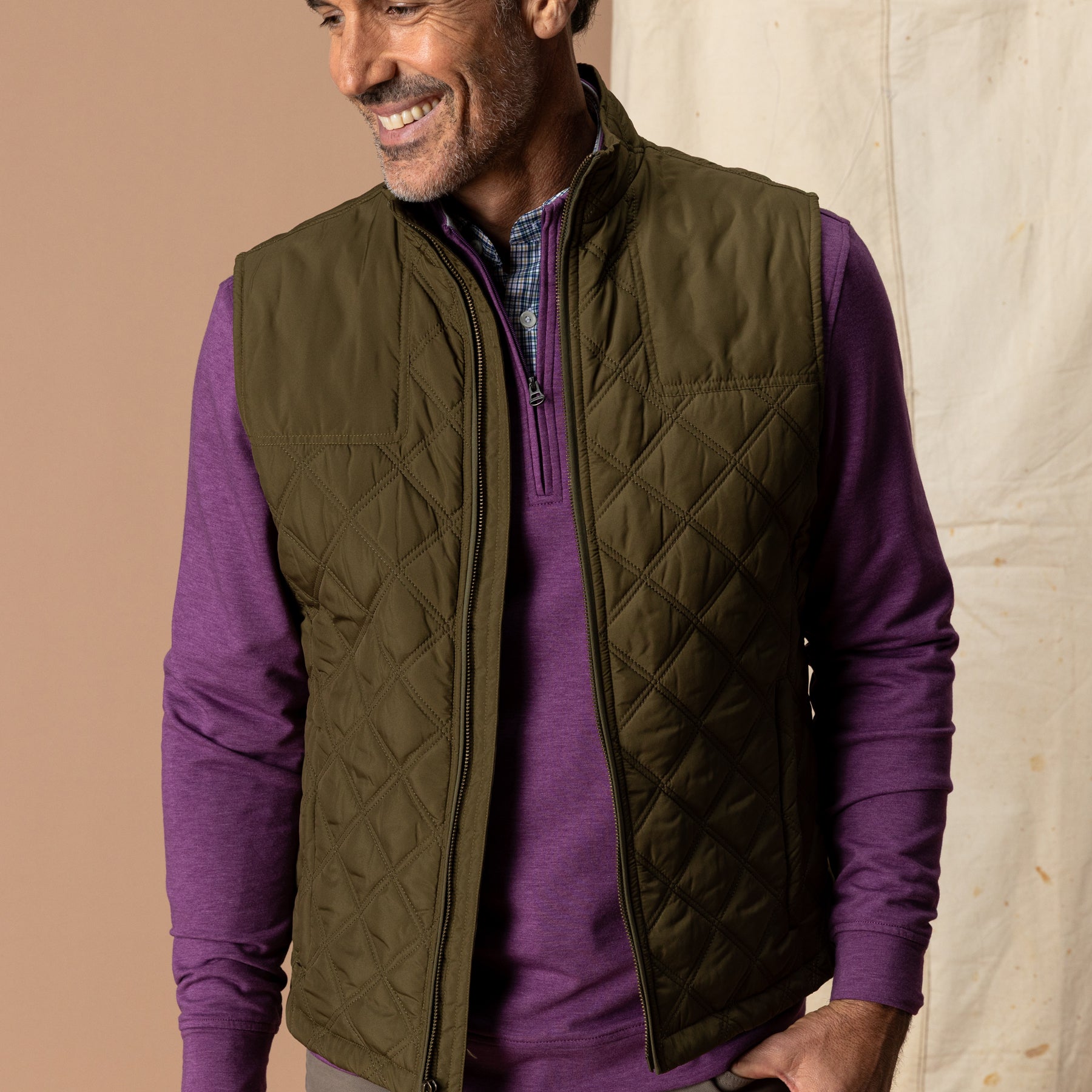 Fremont Sport Performance Quilted Vest - Dark Olive