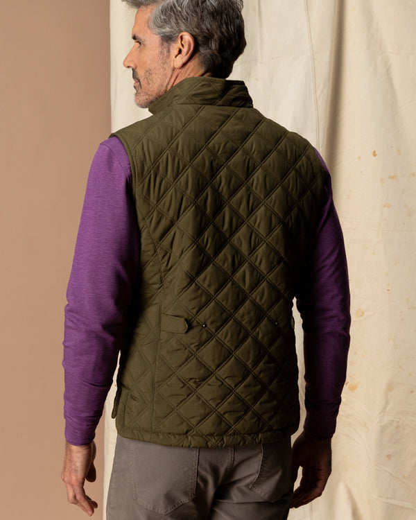 Fremont Sport Performance Quilted Vest - Dark Olive