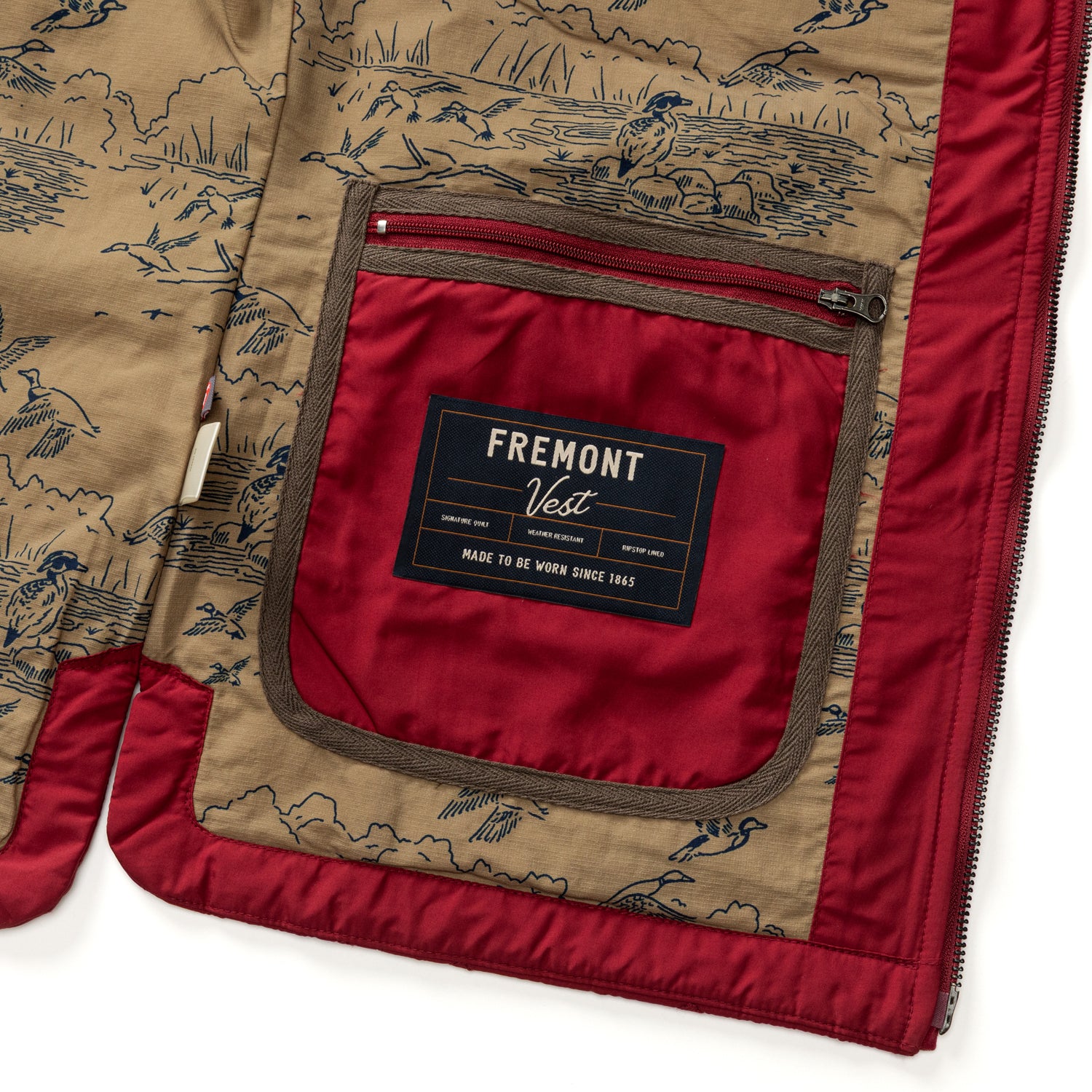 Fremont Sport Performance Quilted Vest - Deep Red