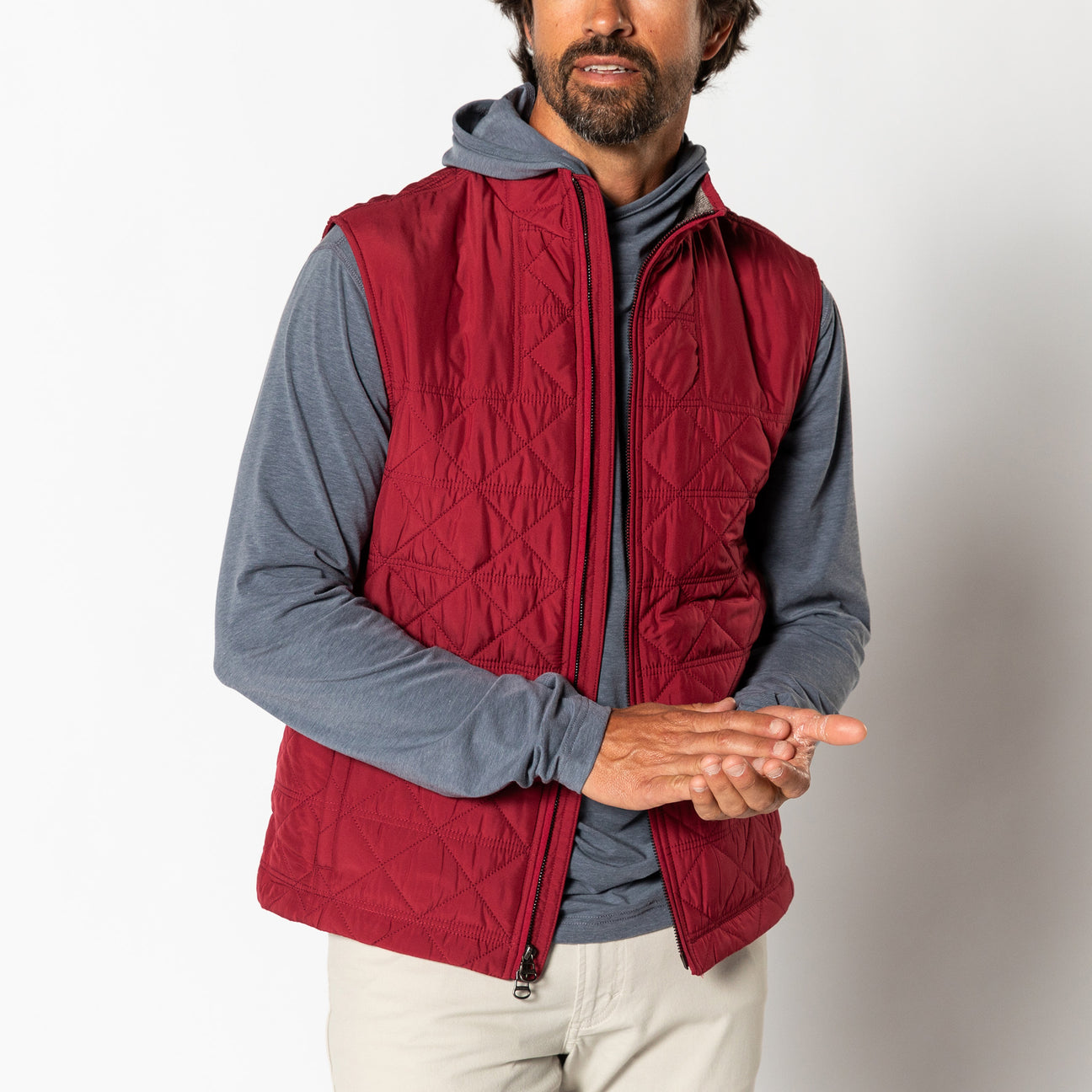 Fremont Sport Performance Quilted Vest - Deep Red