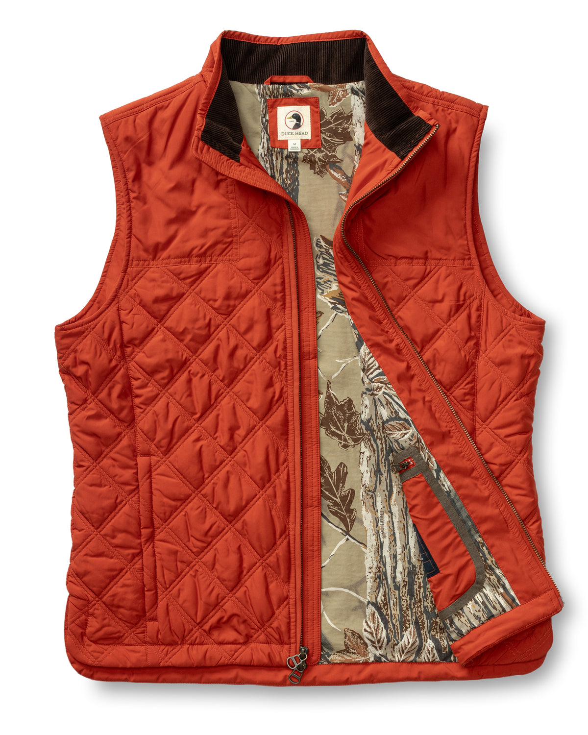 Realtree Fremont Sport Performance Quilted Vest - Burnt Sienna