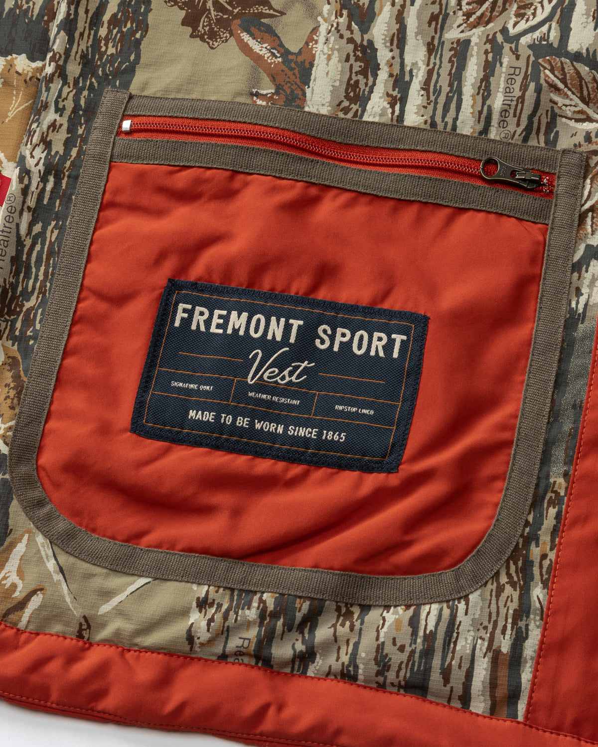 Realtree Fremont Sport Performance Quilted Vest - Burnt Sienna