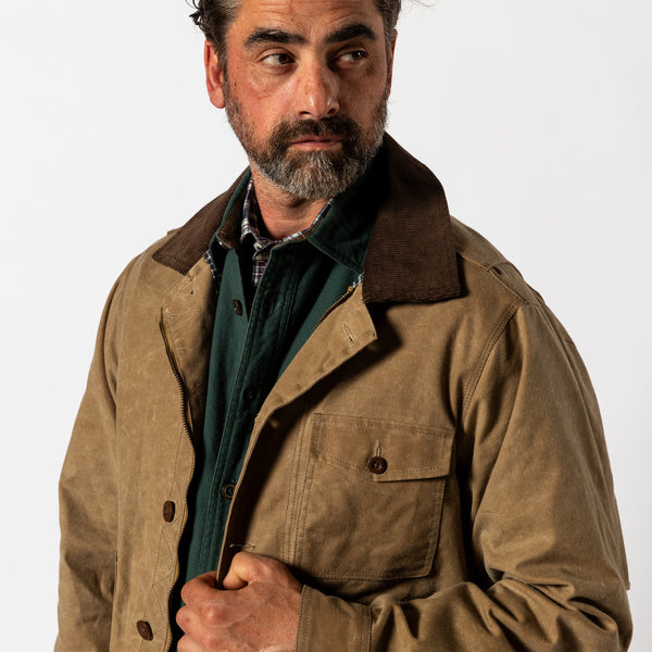 Waxed Duck Canvas Rancher Jacket - Umber Brown