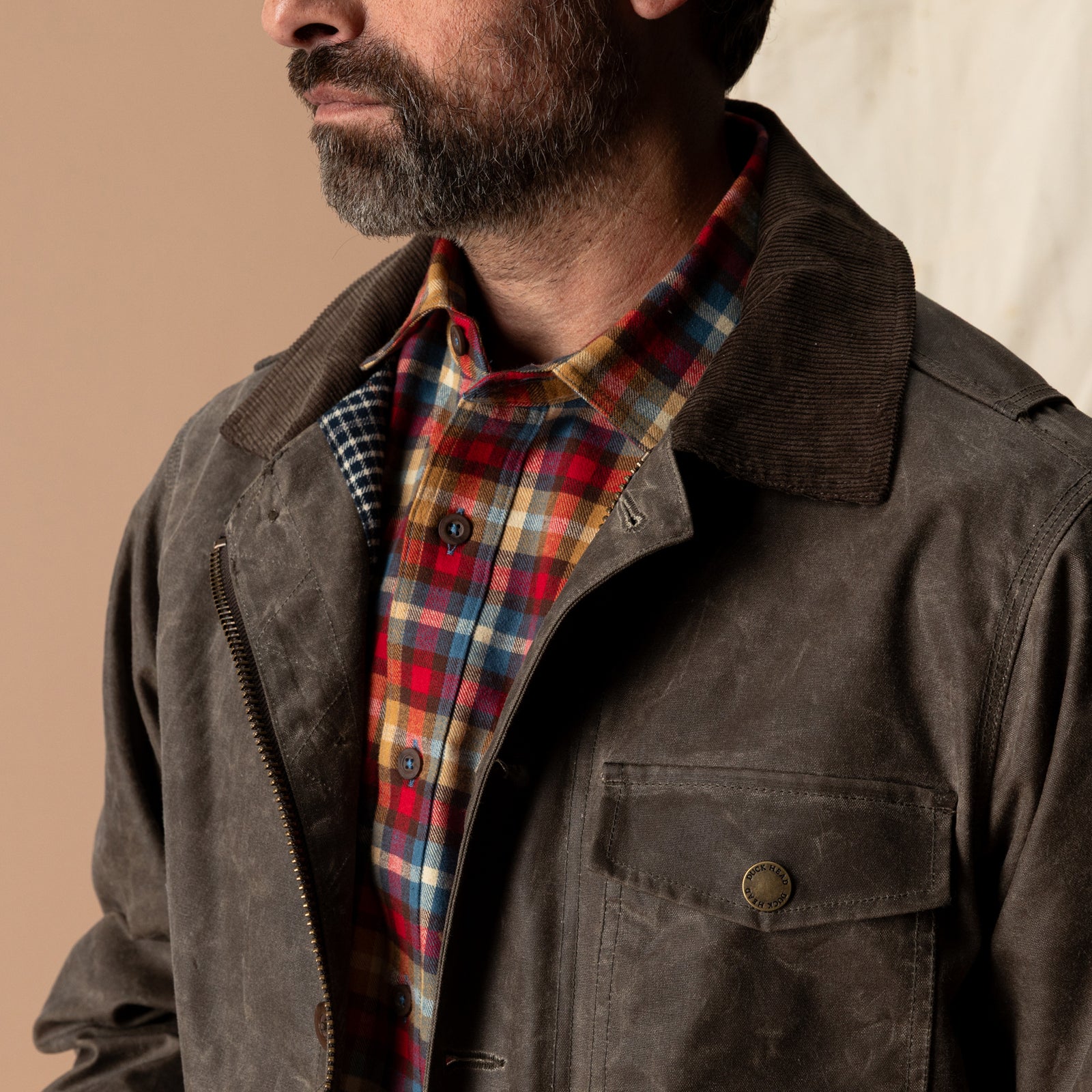 Waxed Duck Canvas Rancher Jacket - Dark Oak