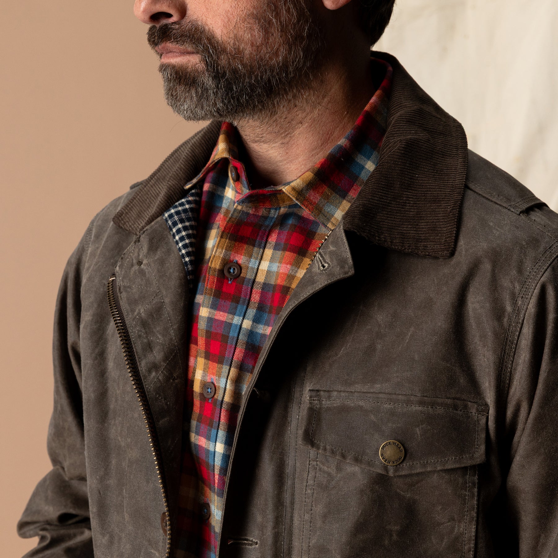 Waxed Duck Canvas Rancher Jacket - Dark Oak