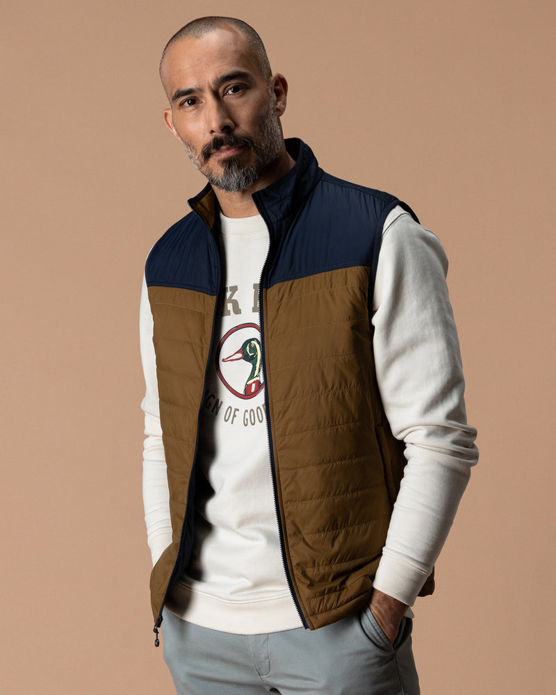Ridgeland Performance Quilted Vest - Bronze Brown