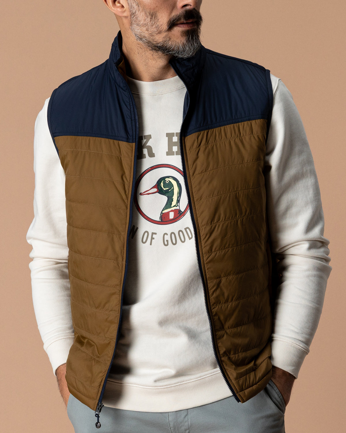 Ridgeland Performance Quilted Vest - Bronze Brown