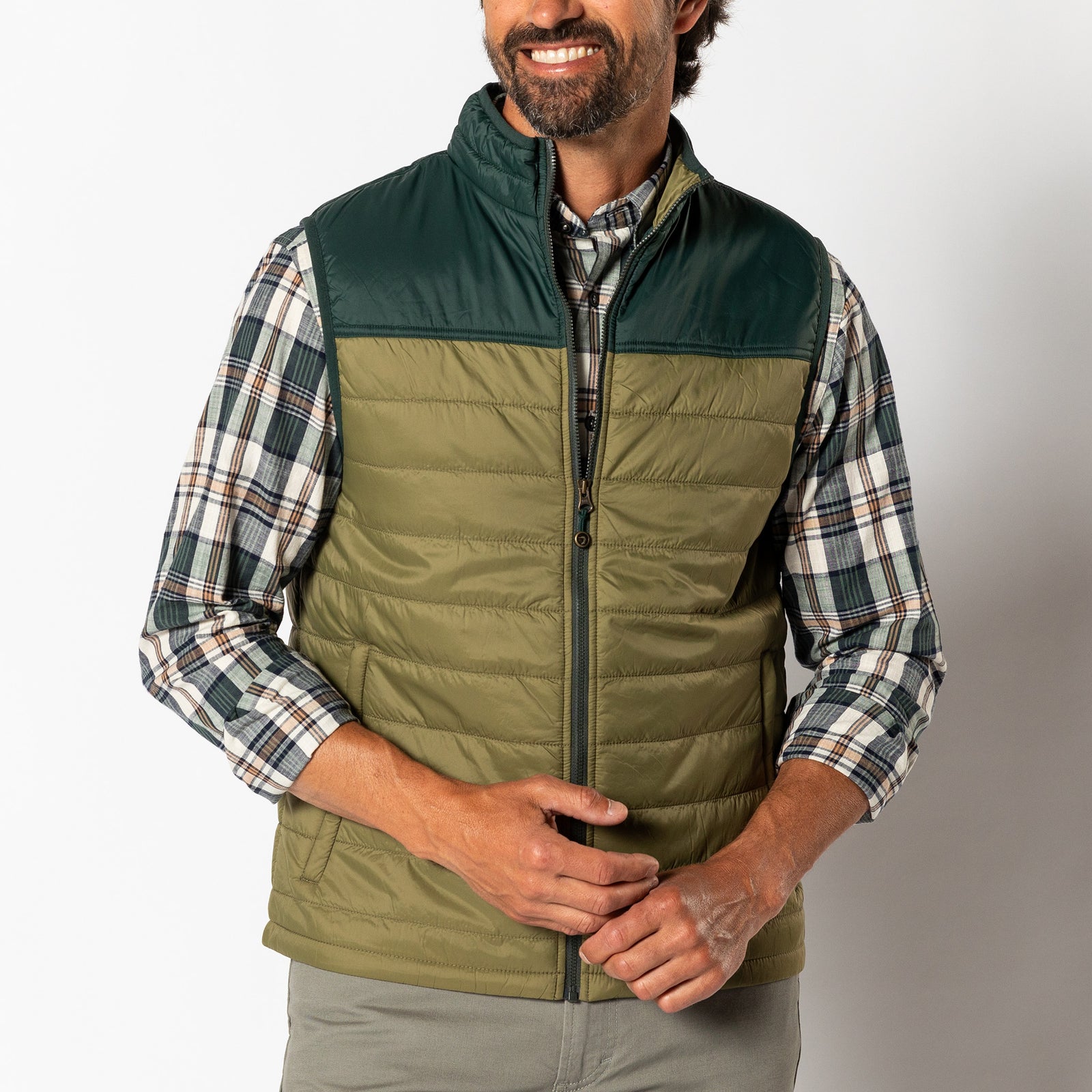 Ridgeland Performance Quilted Vest - Moss Green