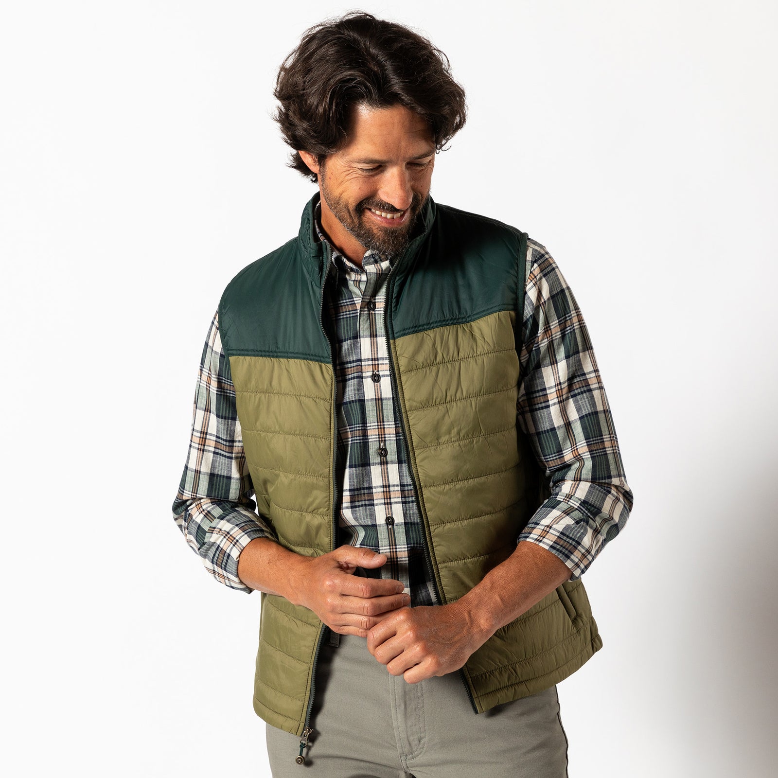 Ridgeland Performance Quilted Vest - Moss Green