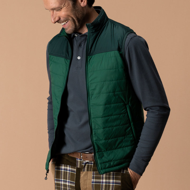Ridgeland Performance Quilted Vest - Hunter Green