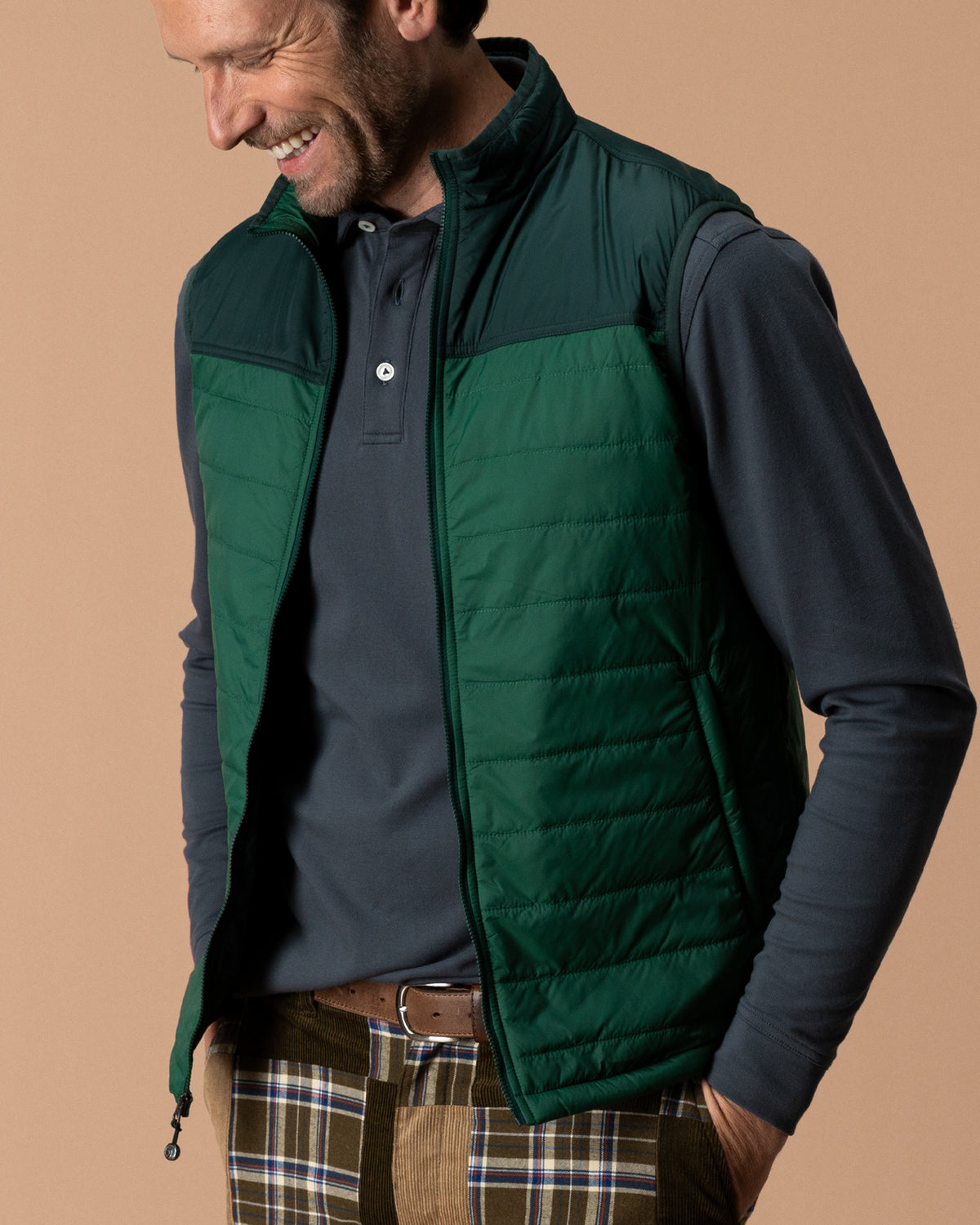 Ridgeland Performance Quilted Vest - Hunter Green