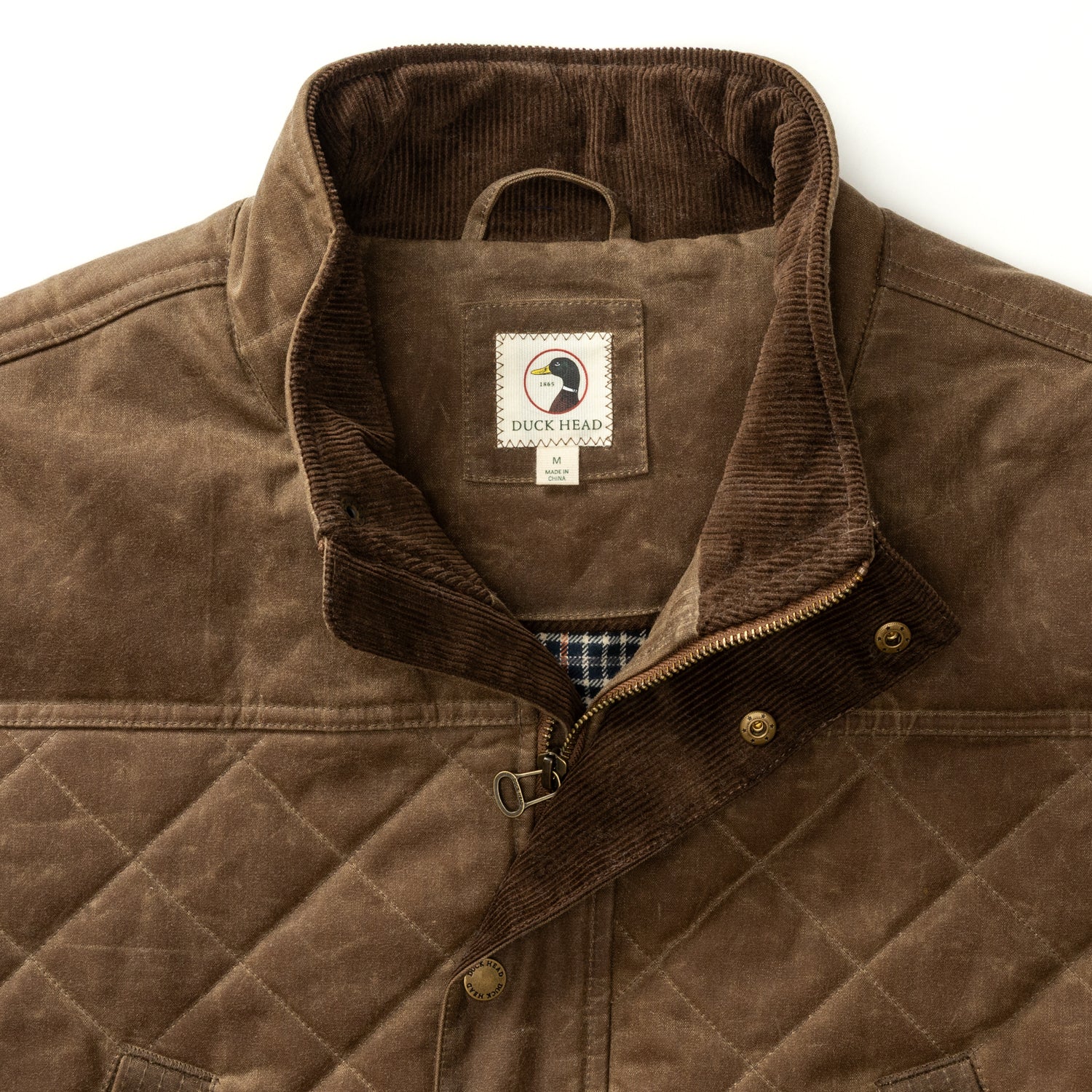 Waxed Duck Canvas Quilted Vest - Dark Oak