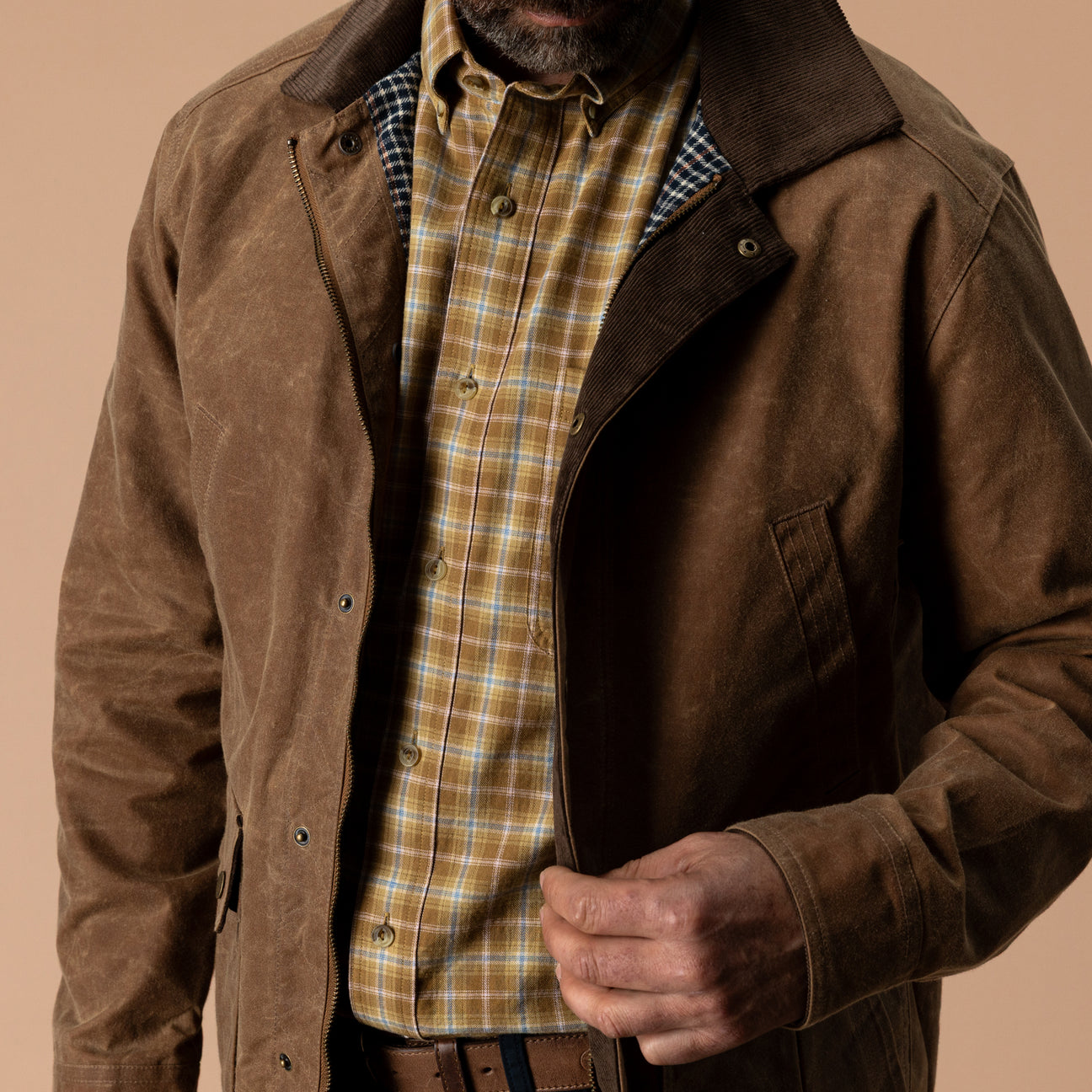 Waxed Duck Canvas Jacket - Buckskin