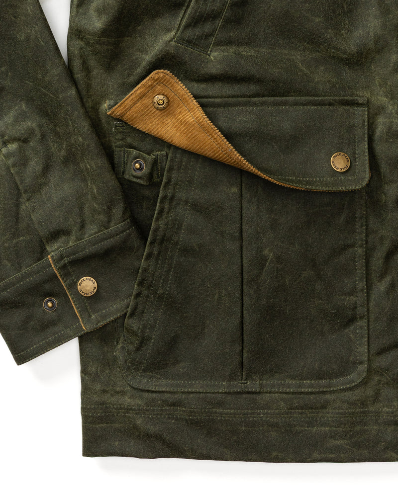 Waxed Duck Canvas Jacket - Deep Olive