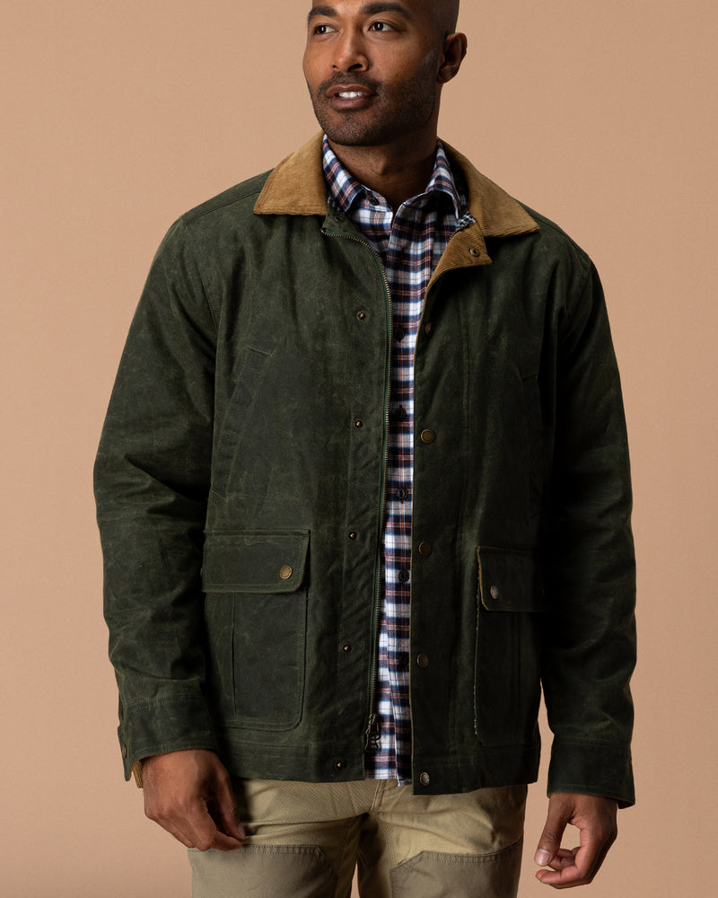 Waxed Duck Canvas Jacket - Deep Olive