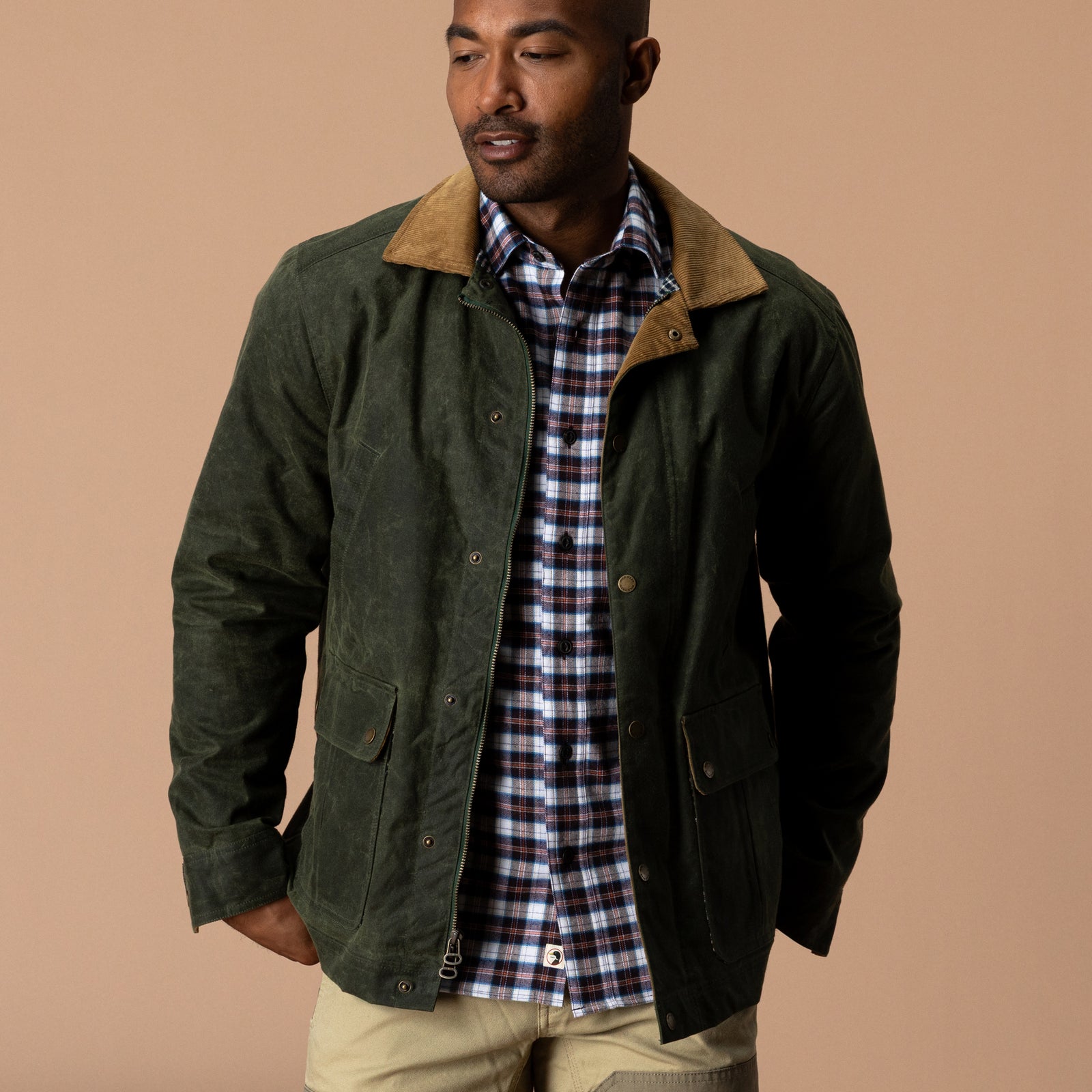 Waxed Duck Canvas Jacket - Deep Olive