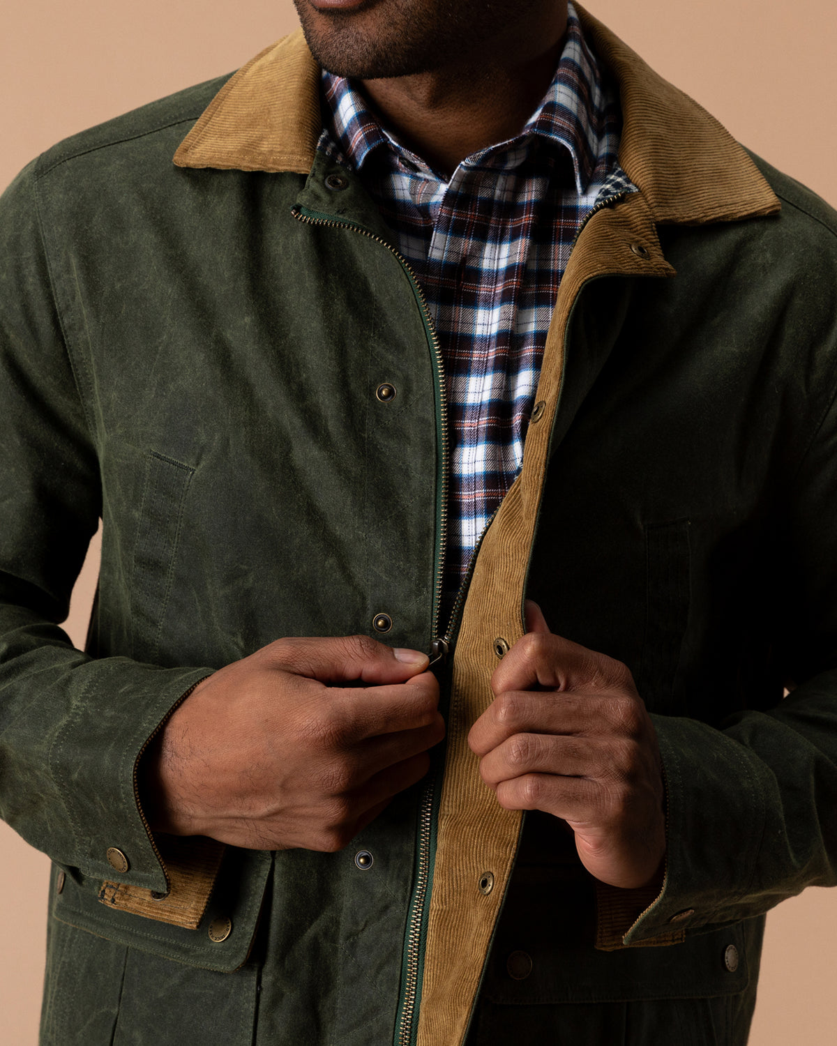 Waxed Duck Canvas Jacket - Deep Olive