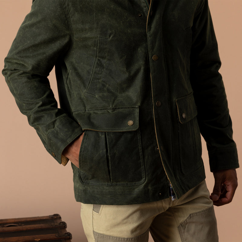 Waxed Duck Canvas Jacket - Deep Olive
