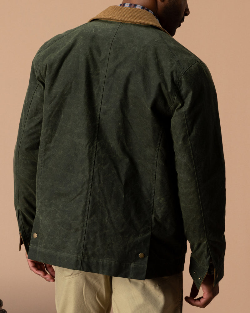 Waxed Duck Canvas Jacket - Deep Olive