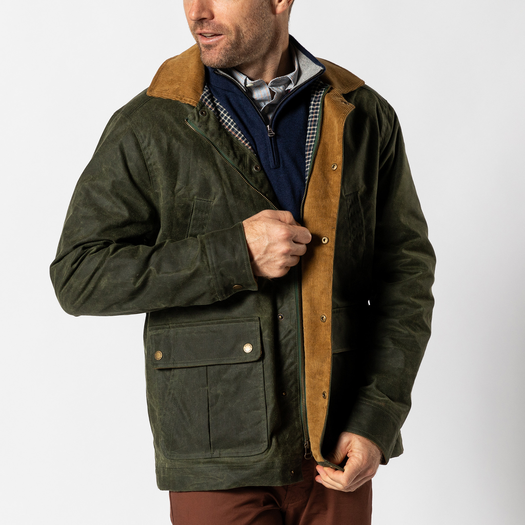 Waxed Duck Canvas Jacket - Deep Olive