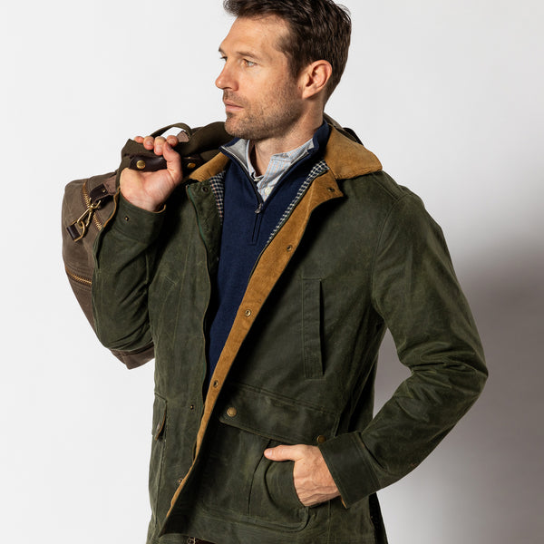 Waxed Duck Canvas Jacket - Deep Olive