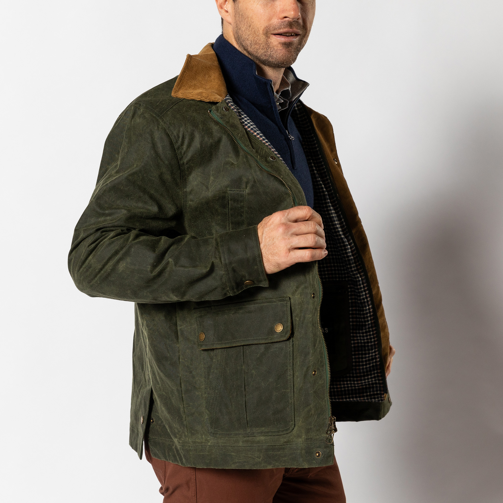 Waxed Duck Canvas Jacket - Deep Olive