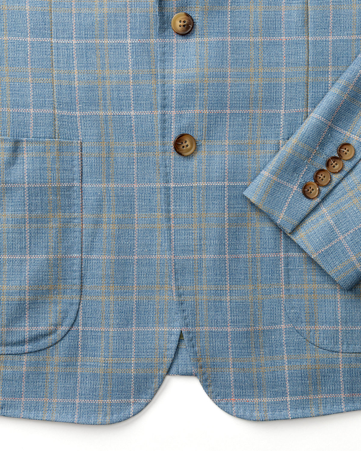 Bradner Plaid Sport Coat - Chambray Blue