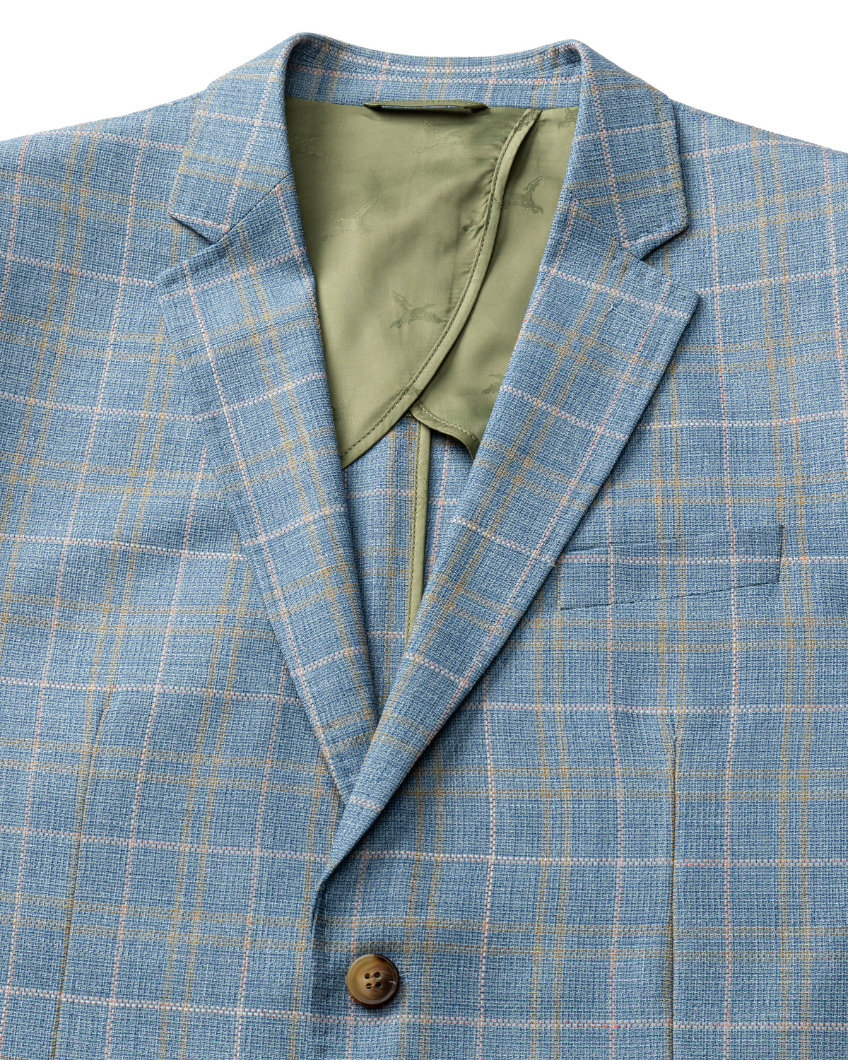 Bradner Plaid Sport Coat - Chambray Blue