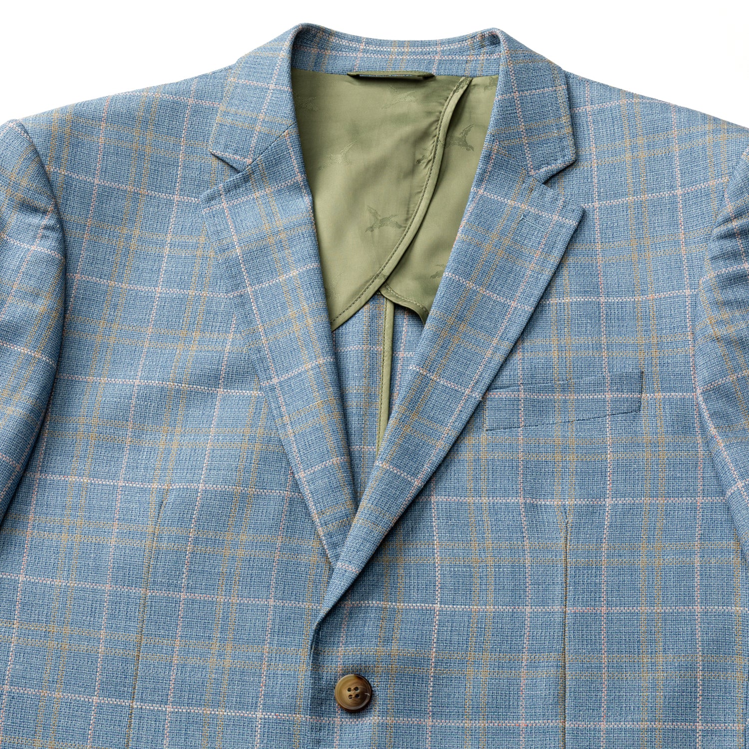 Bradner Plaid Sport Coat - Chambray Blue