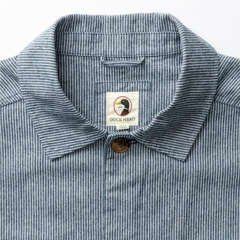 Rutledge Safari Jacket - Shorewood Stripe - Mallard Blue