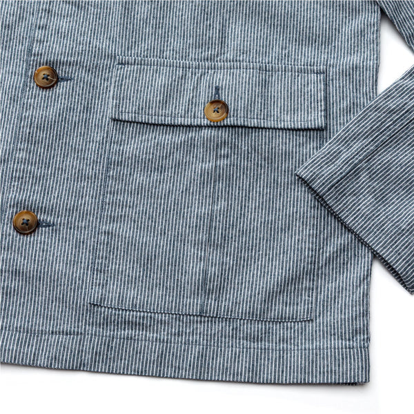 Rutledge Safari Jacket - Shorewood Stripe - Mallard Blue