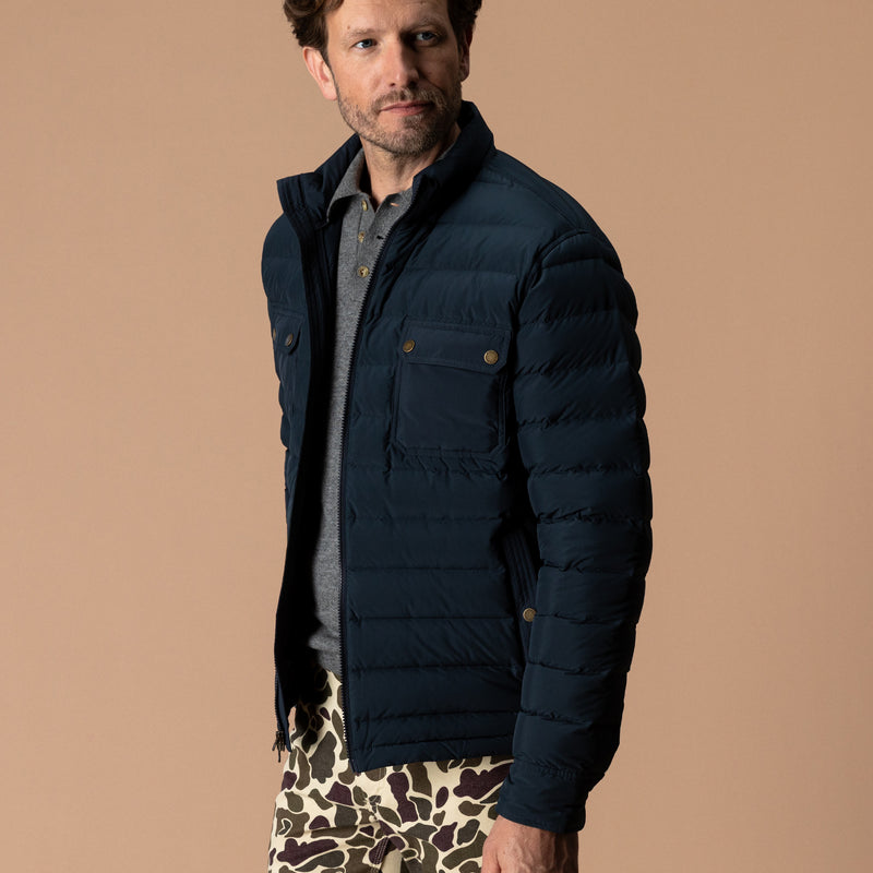 Atherton Down Quilted Jacket - Carbon Navy