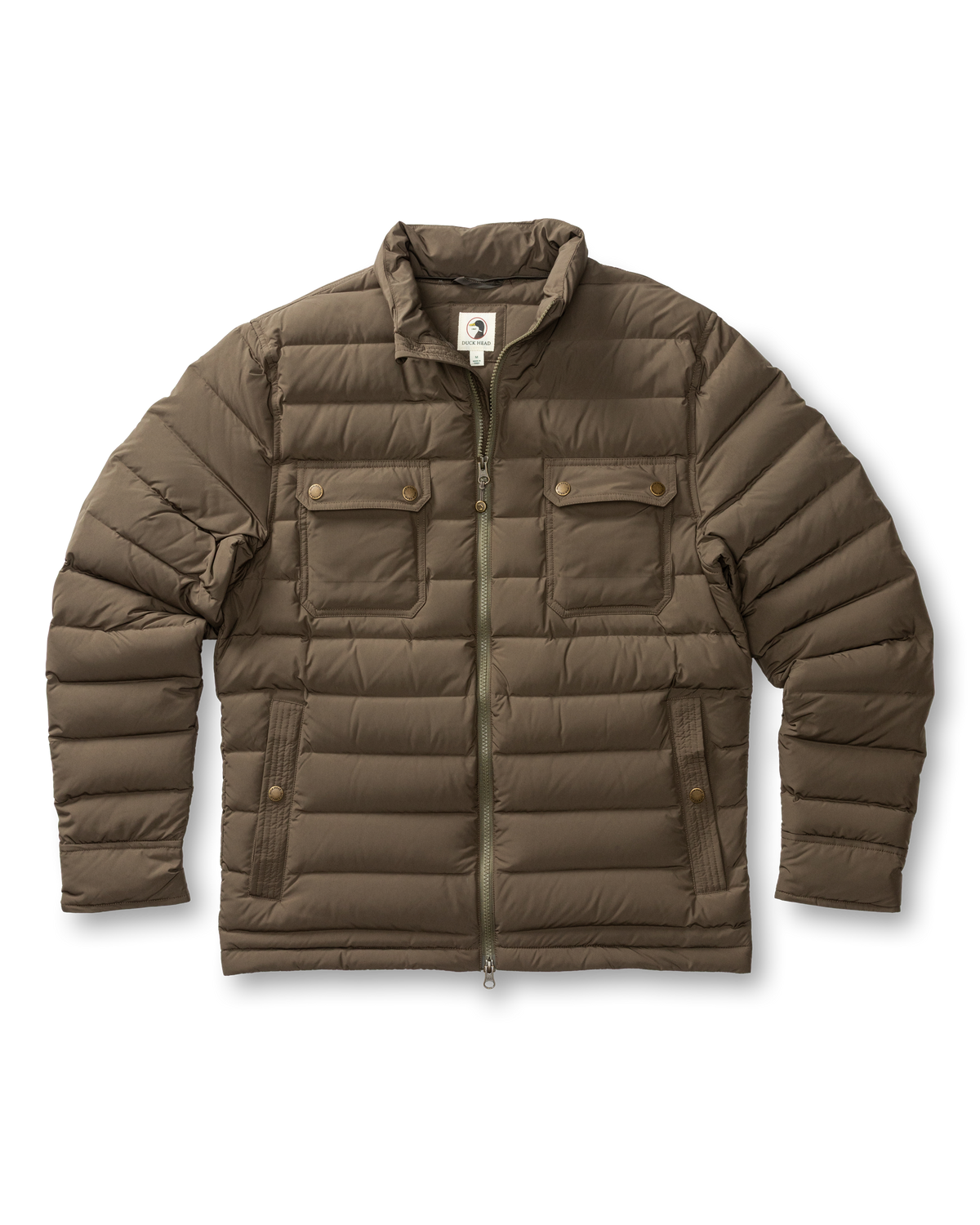 Atherton Down Quilted Jacket - Crocodile Brown