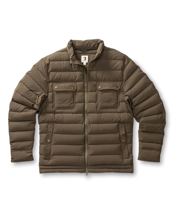 Atherton Down Quilted Jacket - Crocodile Brown