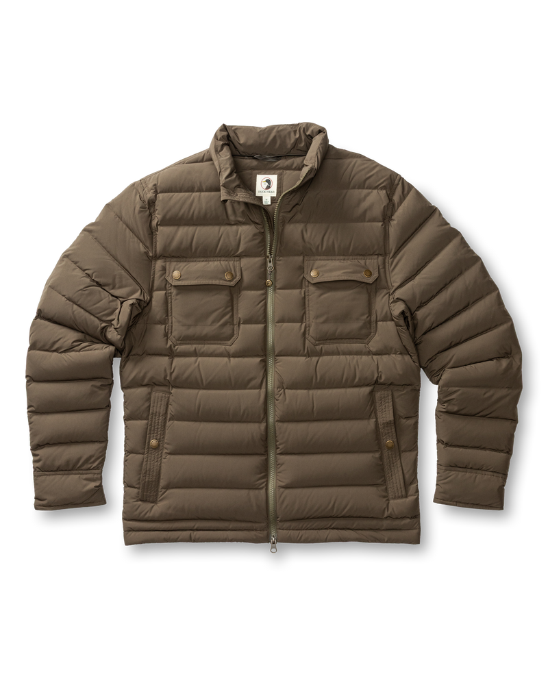 Atherton Down Quilted Jacket - Crocodile Brown