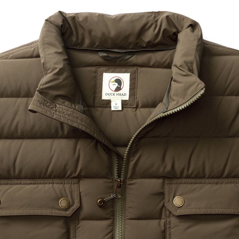 Atherton Down Quilted Jacket - Crocodile Brown