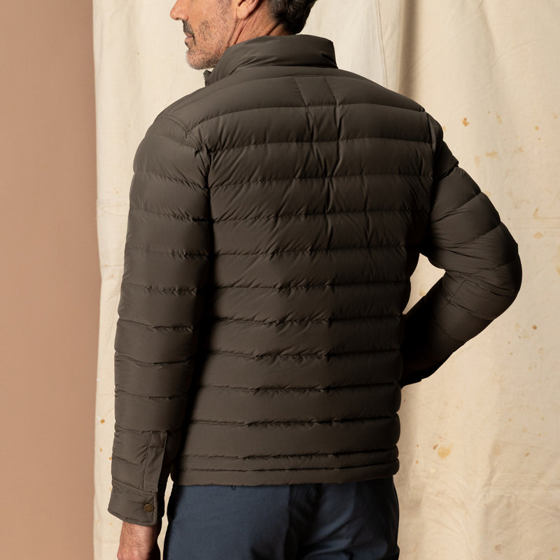 Atherton Down Quilted Jacket - Crocodile Brown