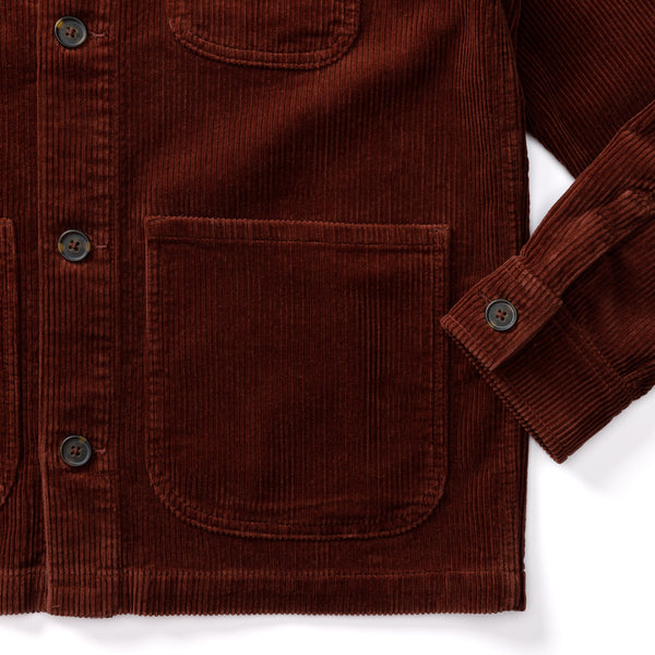 Corduroy Chore Coat - Burgundy Brown