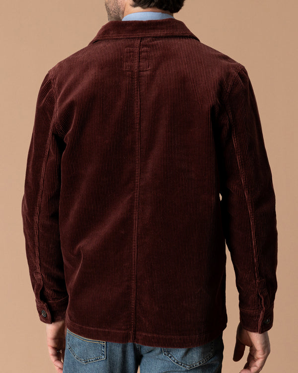 Corduroy Chore Coat - Burgundy Brown