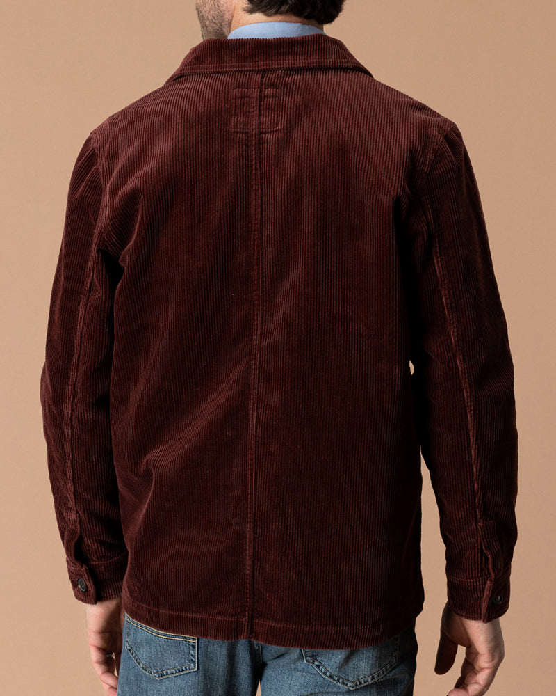 Corduroy Chore Coat - Burgundy Brown