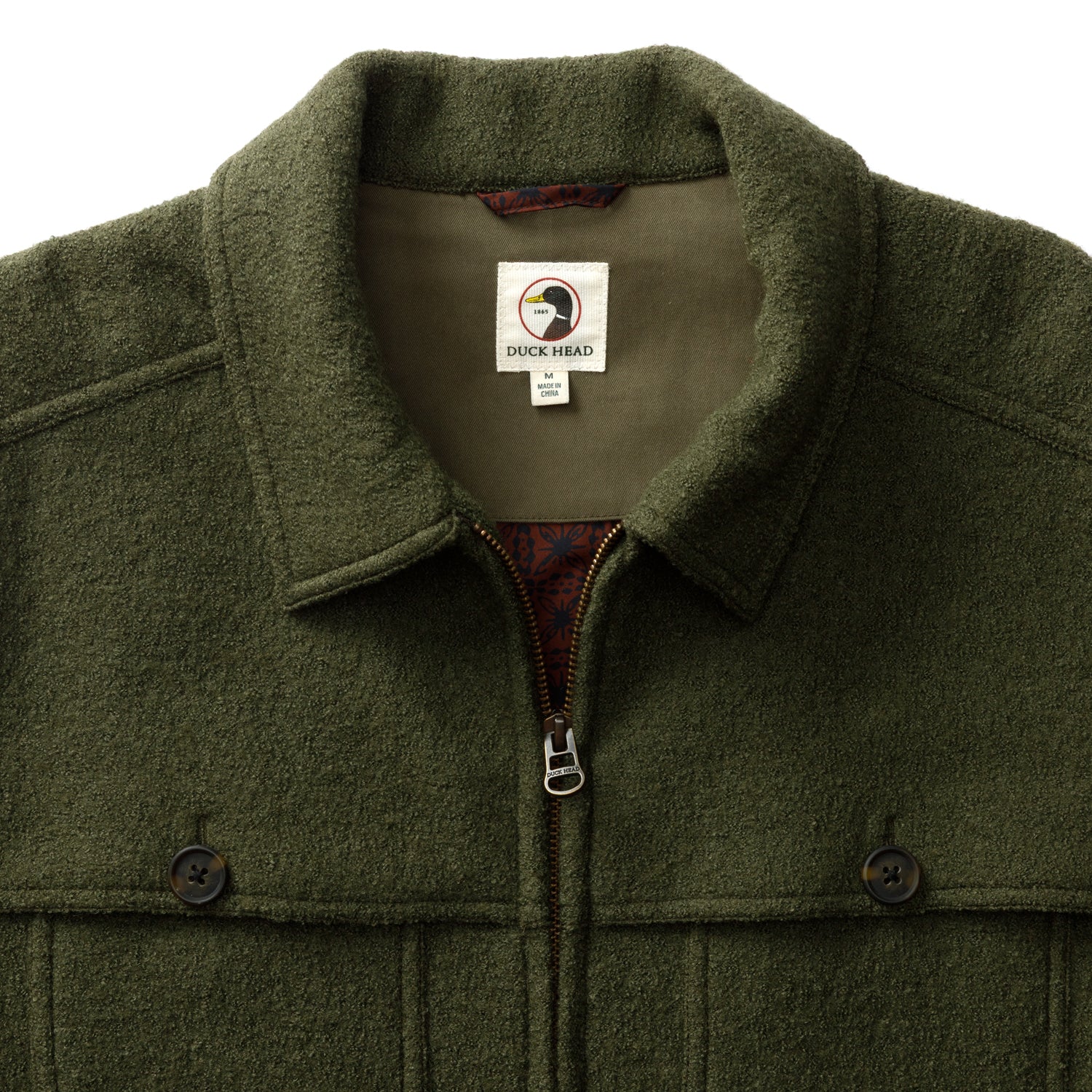 Boiled Wool Jacket - Dark Forest Green