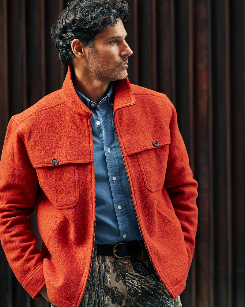 Realtree Boiled Wool Jacket - Burnt Sienna