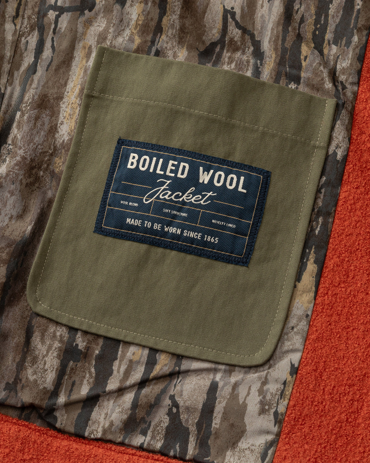 Realtree Boiled Wool Jacket - Burnt Sienna