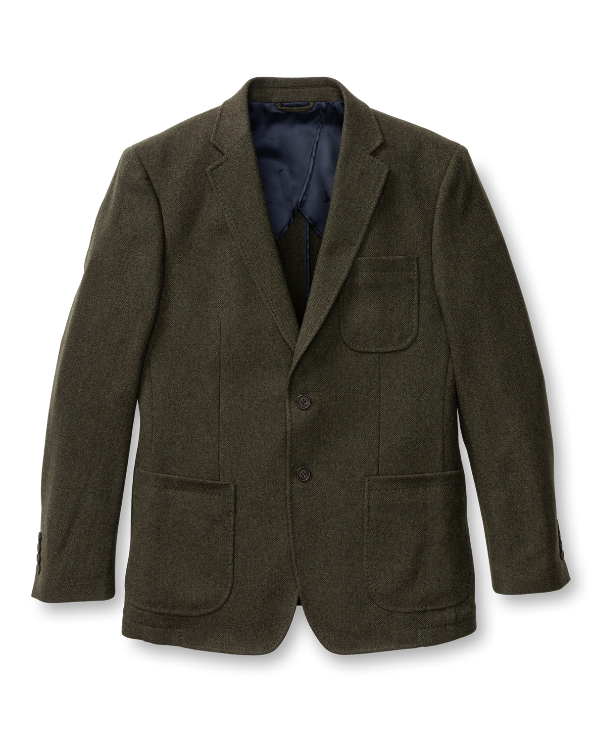 Percy Wool Herringbone Sport Coat - Coming Soon - Dark Olive