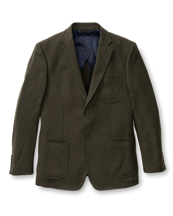 Percy Wool Herringbone Sport Coat - Coming Soon - Dark Olive